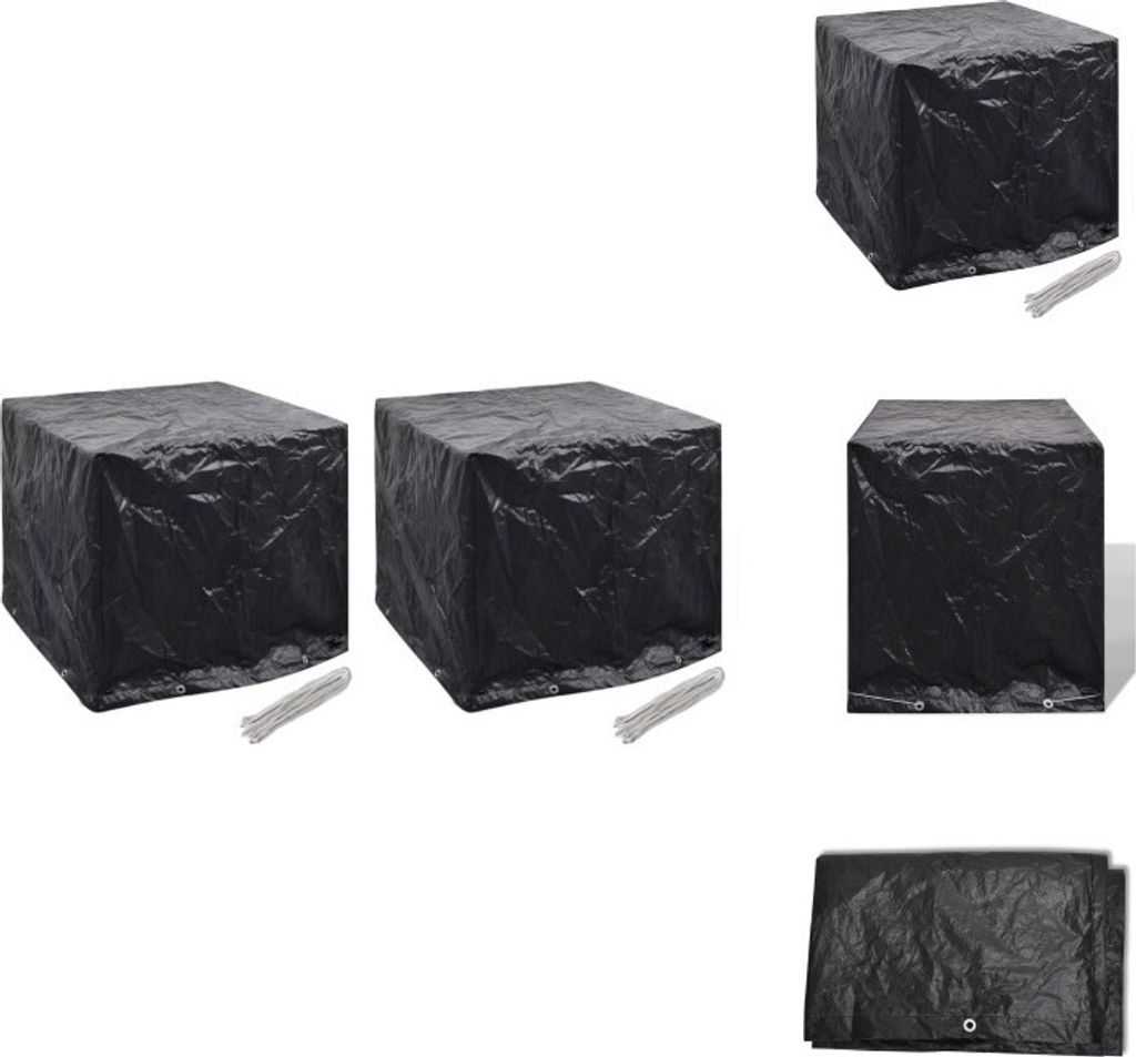 vidaXL Wassertank-Abdeckungen 2 Stk. 8 Ösen 116x100x120 cm - Gartenmöbel-Schutzhüllen
