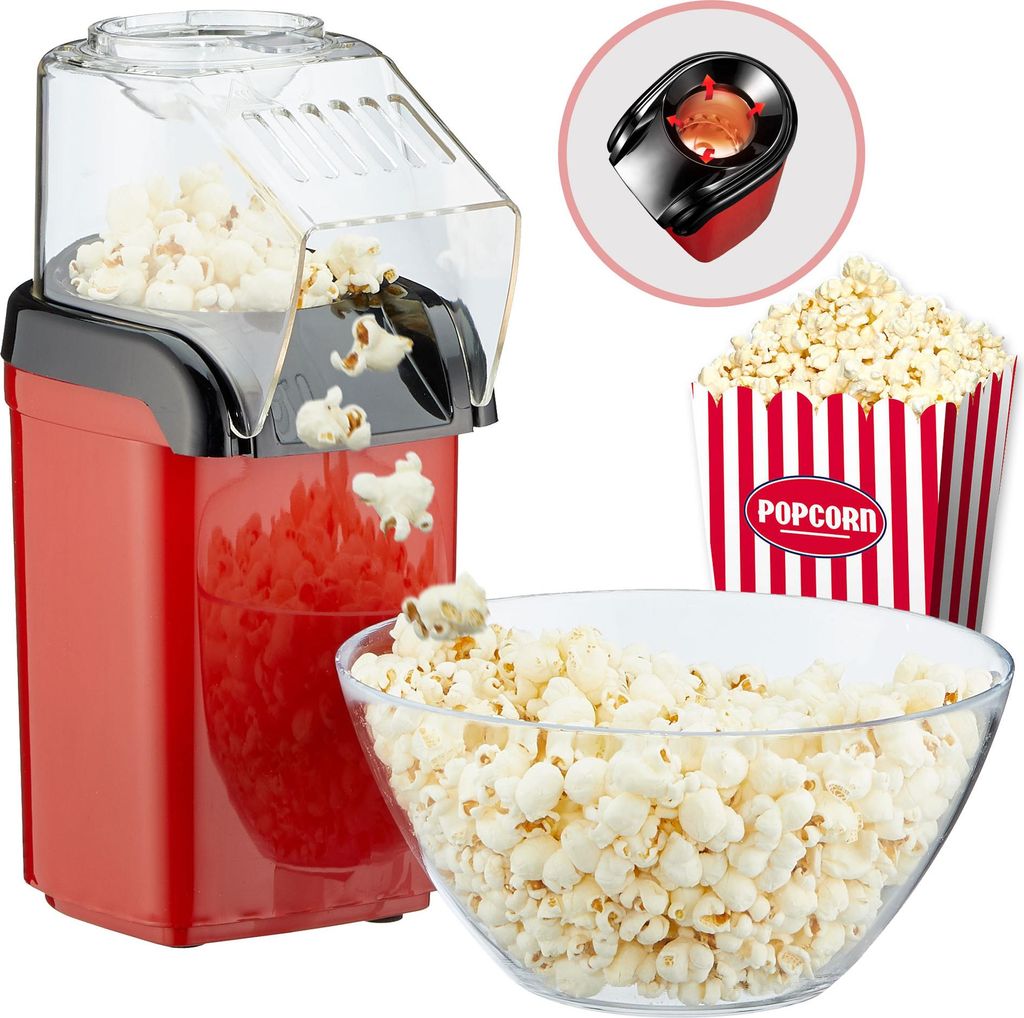 Popcorn Maschine, rot, ca, H27cm
