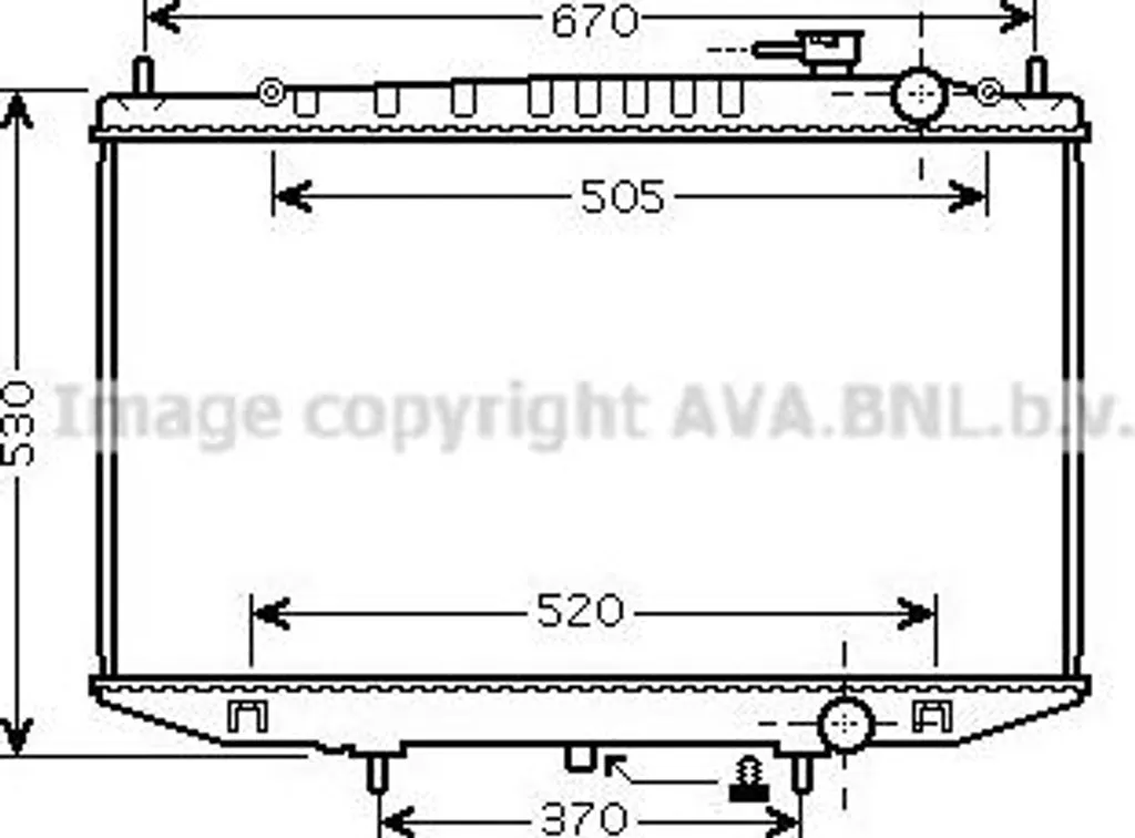 Radiateur Aluminium Haute Performance AVA DN2308 OE 214102S400 Fiable