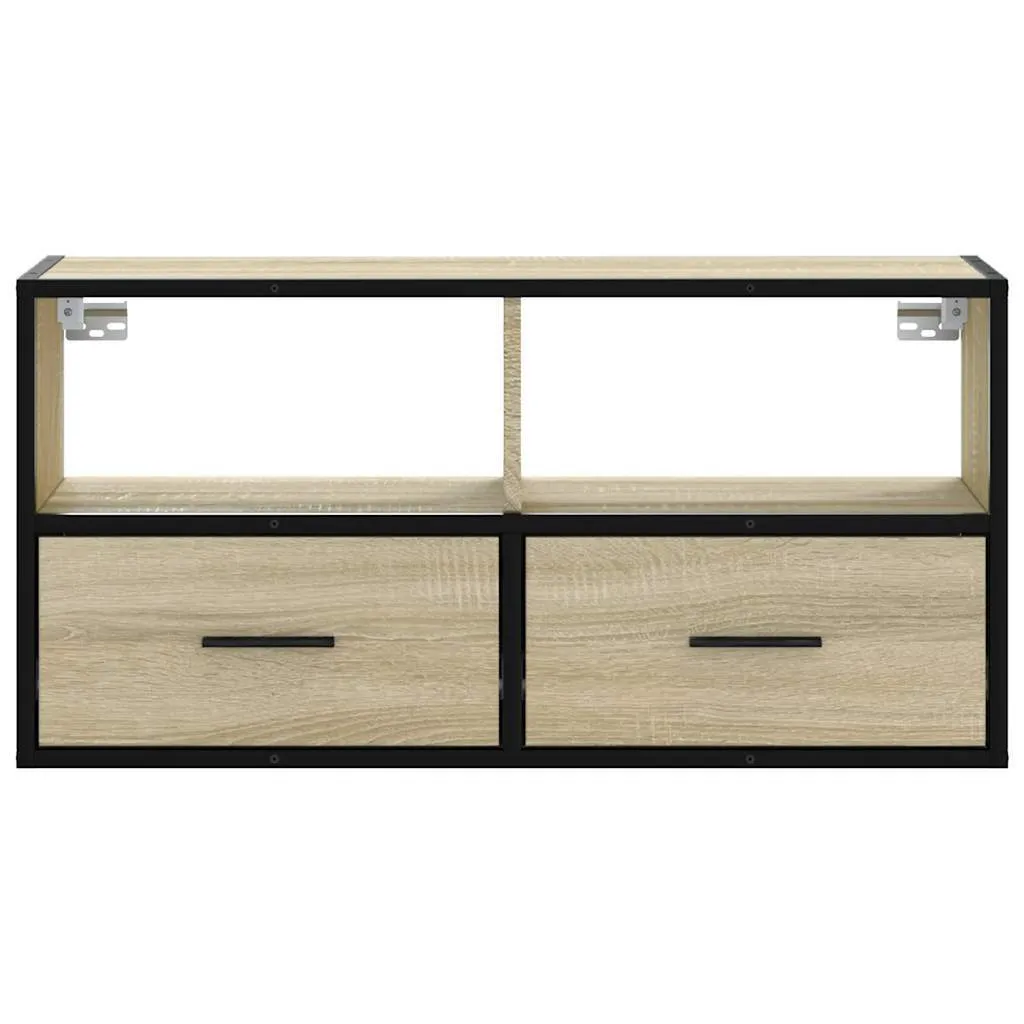 Maison Exclusive Mobile Porta TV Industriale Legno Metallo 80cm - 4