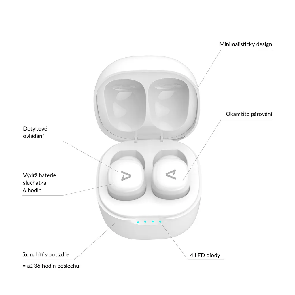 Casque Bluetooth 5.0 tactile LAMAX Dots2 Touch blanc One Size - 7