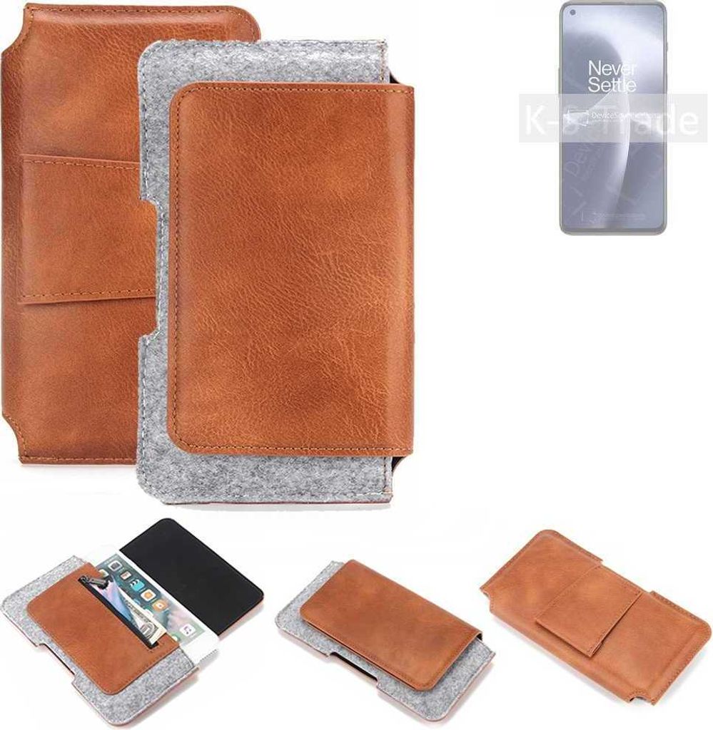 K-S-Trade Handyhülle Schutzhülle kompatibel mit OnePlus Nord 2T Gürteltasche Holster Gürtel Tasche Smartphone Tasche Handy Hülle Polyurethan+ ...