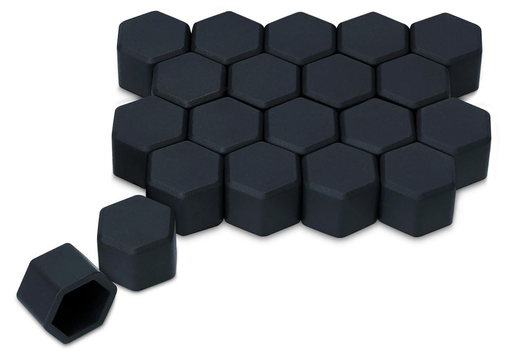 kwmobile 20x Abdeckung für 21 mm Radmuttern Auto Rad Produktbild 