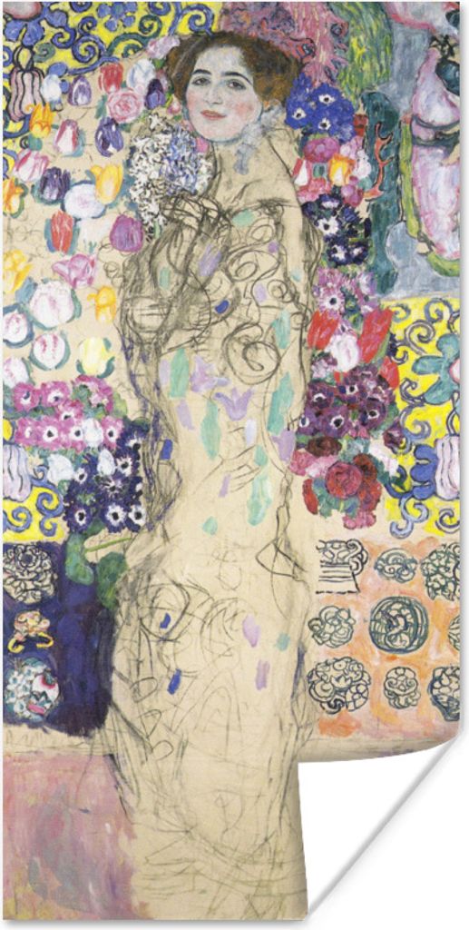 MuchoWow Poster Bildnis der Ria Munk III - Gustav Klimt 80x160 cm - Kinderzimmer