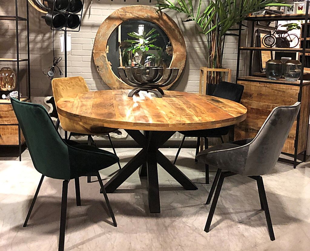 Wehl - Mango Wooden Round Dining Table Produktbild 8