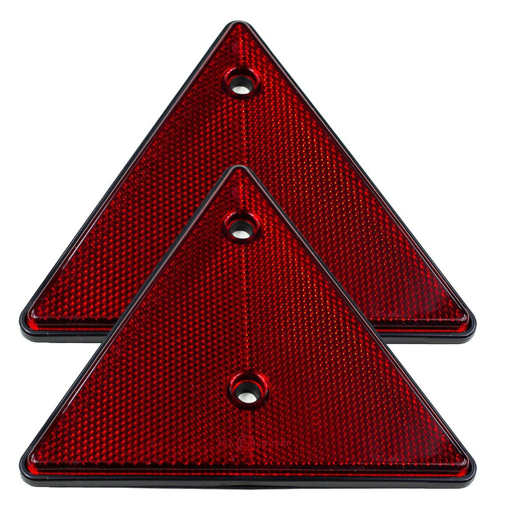 2 Stück Dreiecke Dreieck Rückstrahler Reflektor Anhängerdreieck Pkw Anhänger 