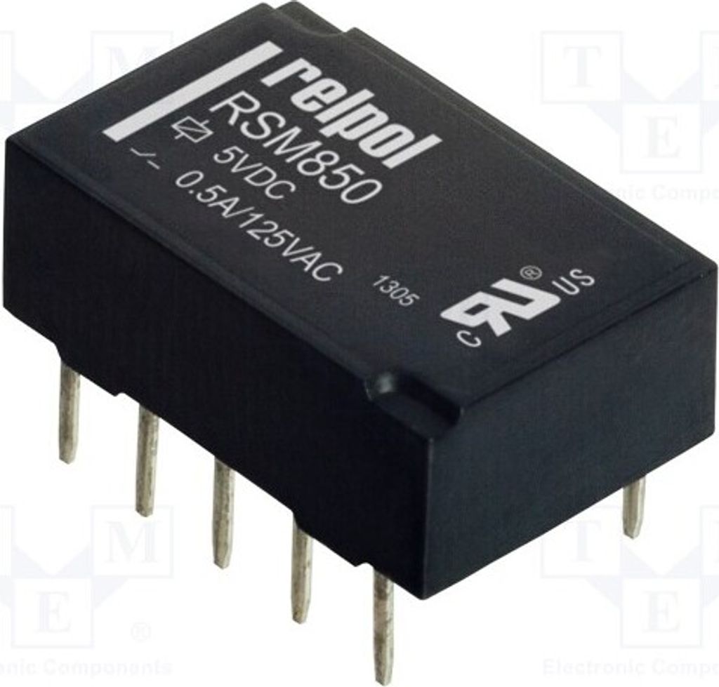 1x Relais: elektromagnetisch 0,5A/125VAC USpule : 5VDC 2A RSM850-6112-85-1005 El