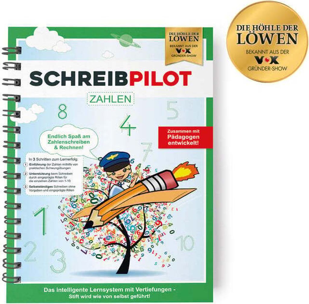 SCHREIBPILOT Schreiblernheft für ABC-Schützen Zahlenheft Produktbild 6