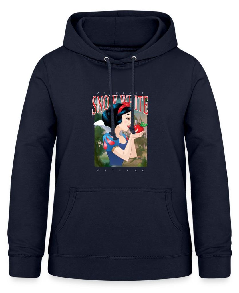 Schneewittchen Profilansicht Mit Rotem Apfel Damen Hoodie, M, Navy