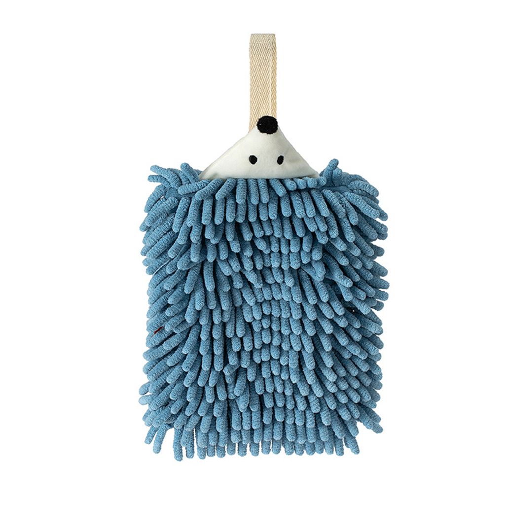 Handtuch, atmungsaktiv, vielseitig einsetzbar, Chenille, Cartoon-Tier, Handlappen, Badezimmerzubehör-Blau