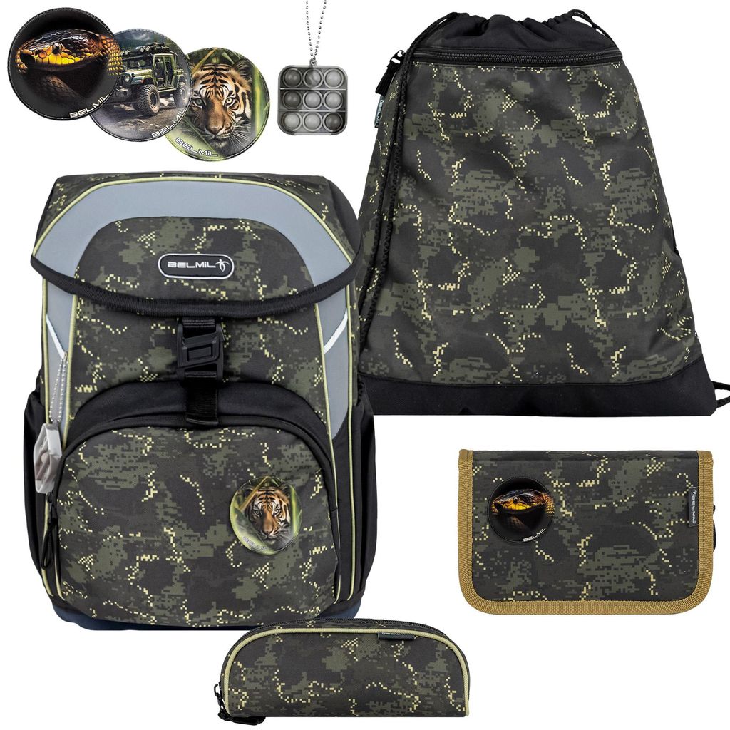 Belmil Schulranzen Set Night Hunter "Dschungel" 1.Klasse Produktbild 
