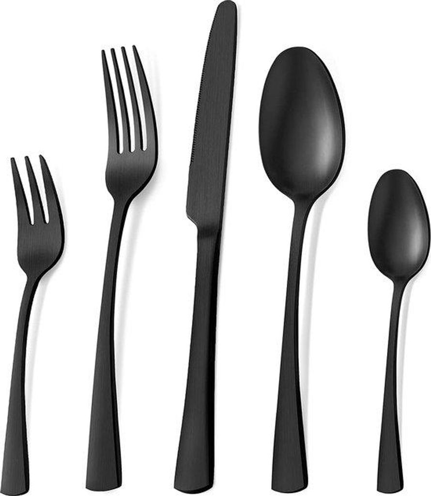 30tlg Edelstahl Besteck Set für 6 Personen