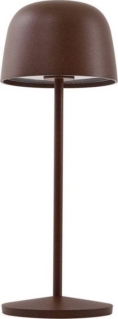 Lindby LED-Akku-Tischleuchte Arietty, braun, dimmbar, IP65