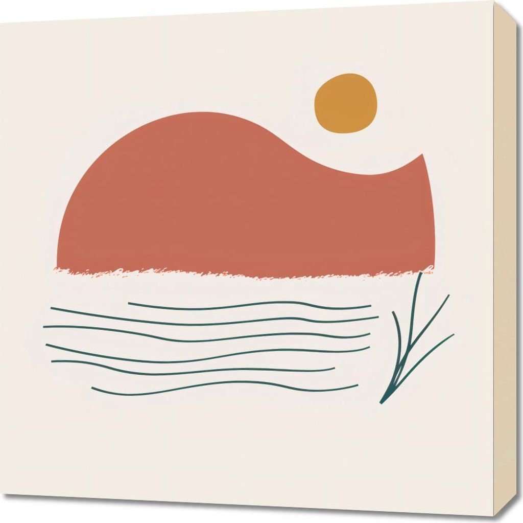 Bild 60x60cm Serenade des Sonnenuntergangs