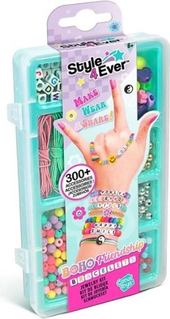 C Toys Style 4 Ever Boho Freundschaftsarmband Making Kit, 300+ Zubehör, DIY Schmuckset