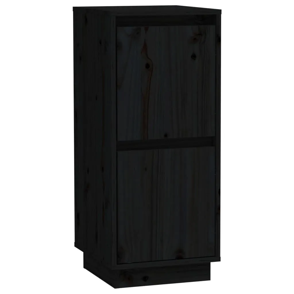 Credenza Nera in Pino Massiccio 75cm - Design Scandinavo e Qualità