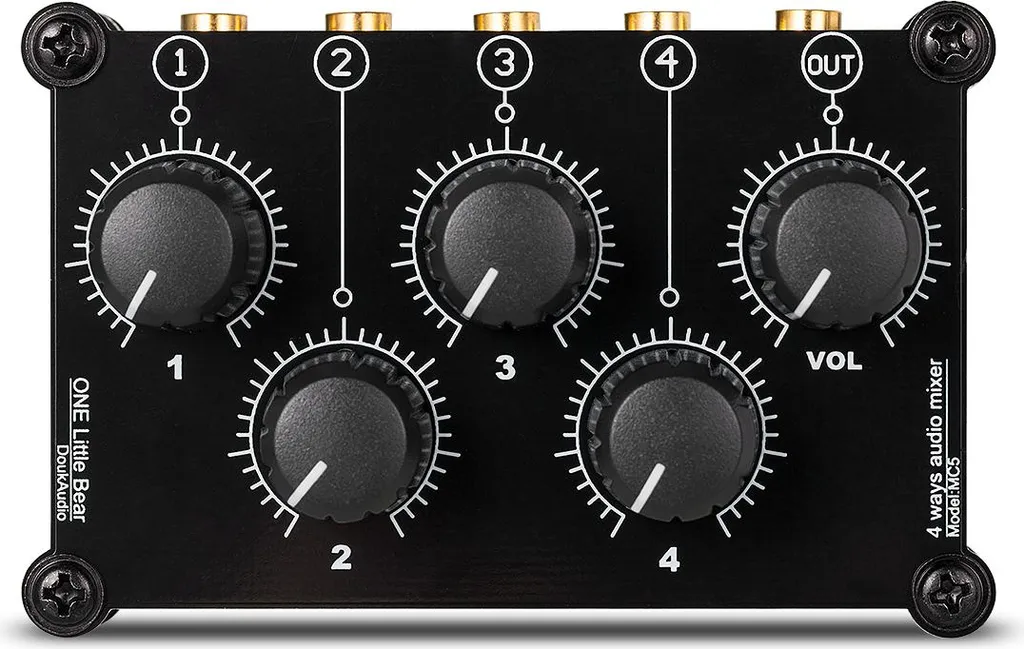 Mélangeur audio pour podcast et streaming - Console de mixage 4 voies
