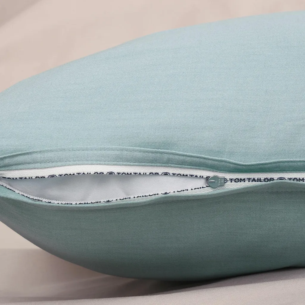 Parure satin de coton 140x200 Tom Tailor vert menthe monochrome Herding