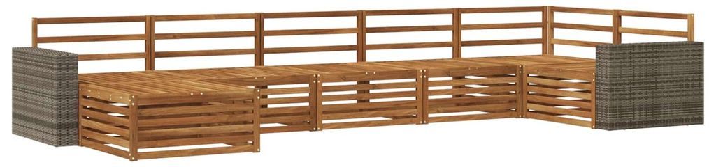 Outdoor-Sofagarnitur 7 pcs Natur