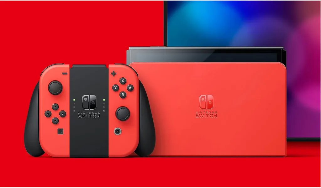 Nintendo Switch modèle OLED Édition Mario Rouge avec écran 7 pouces - 4