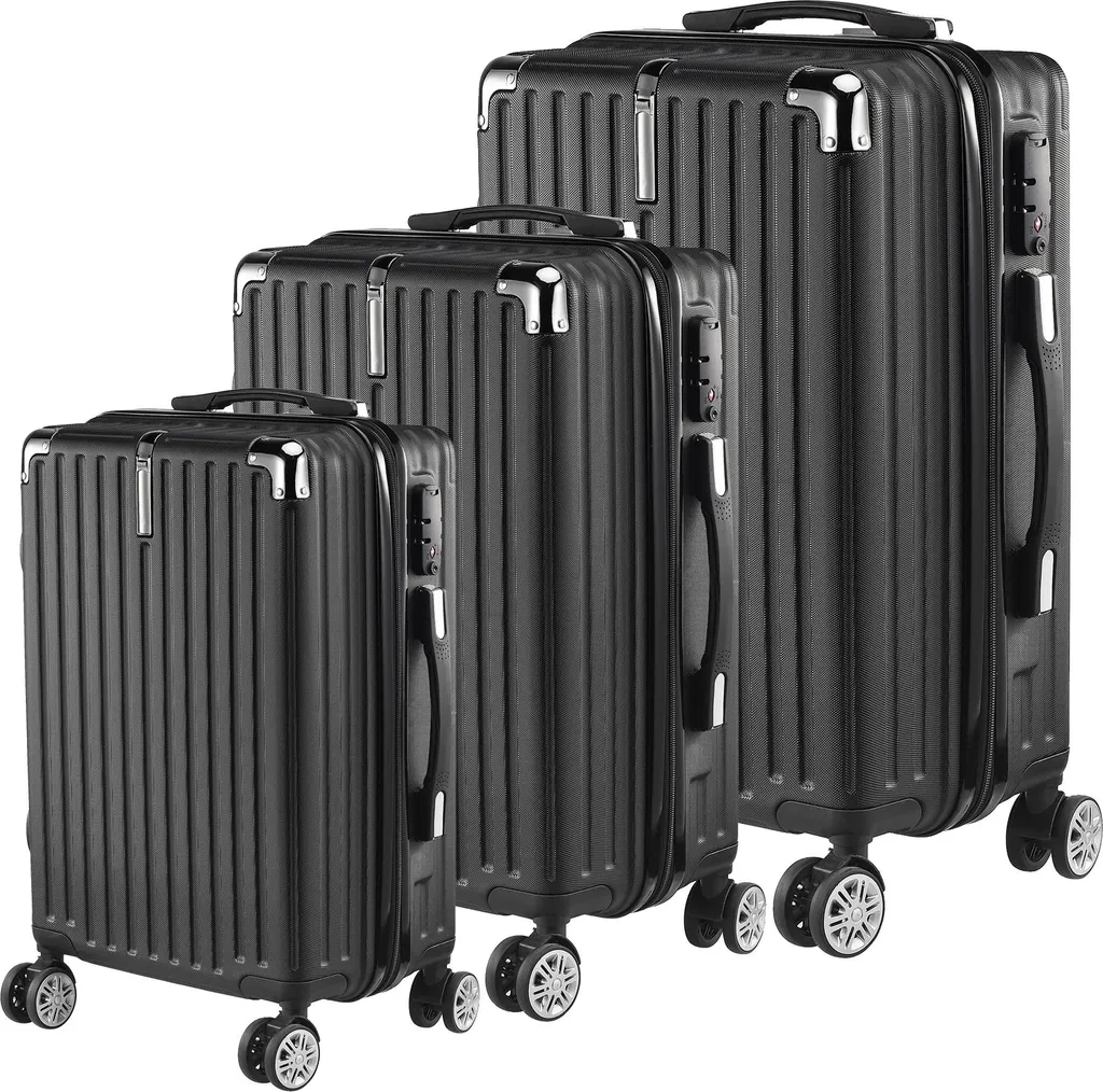 Set de valises en ABS haute résistance et roulettes spinner fluides
