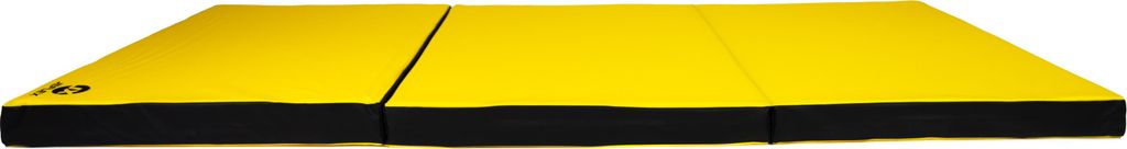 Turnmatte klappbar 210 x 100 x 8 cm GELB/SCHWARZ Weichbodenmatte