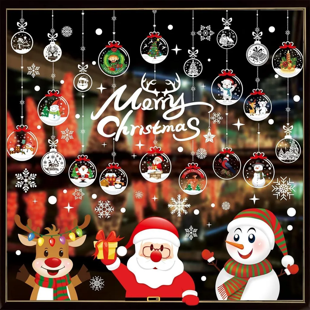Sticker Noël Vitre sans Colle Réutilisable - Déco Propre 256 Pcs - 2