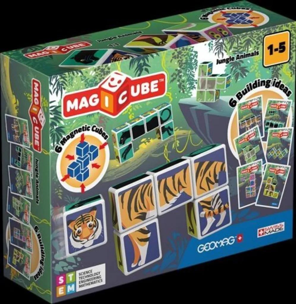 Cubes Magnétiques Magicube Animaux Jungle 9 Osaa Éducatifs et Ludiques