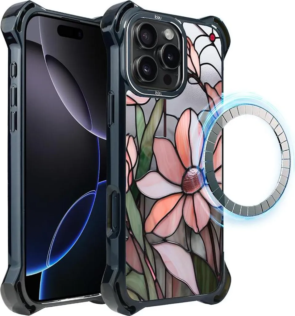 Cover MagSafe iPhone 16 Pro Ibizu DropGuard Ultra Pink Magnolia
