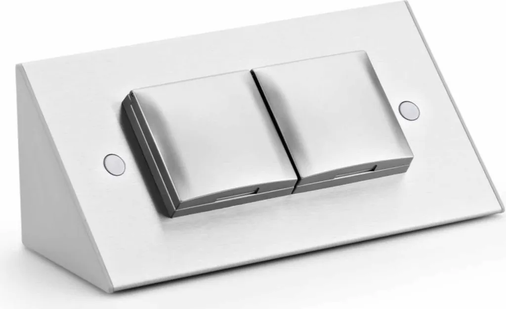 Prise de courant double en saillie Thebo ST 3900/2 inox pour cuisine