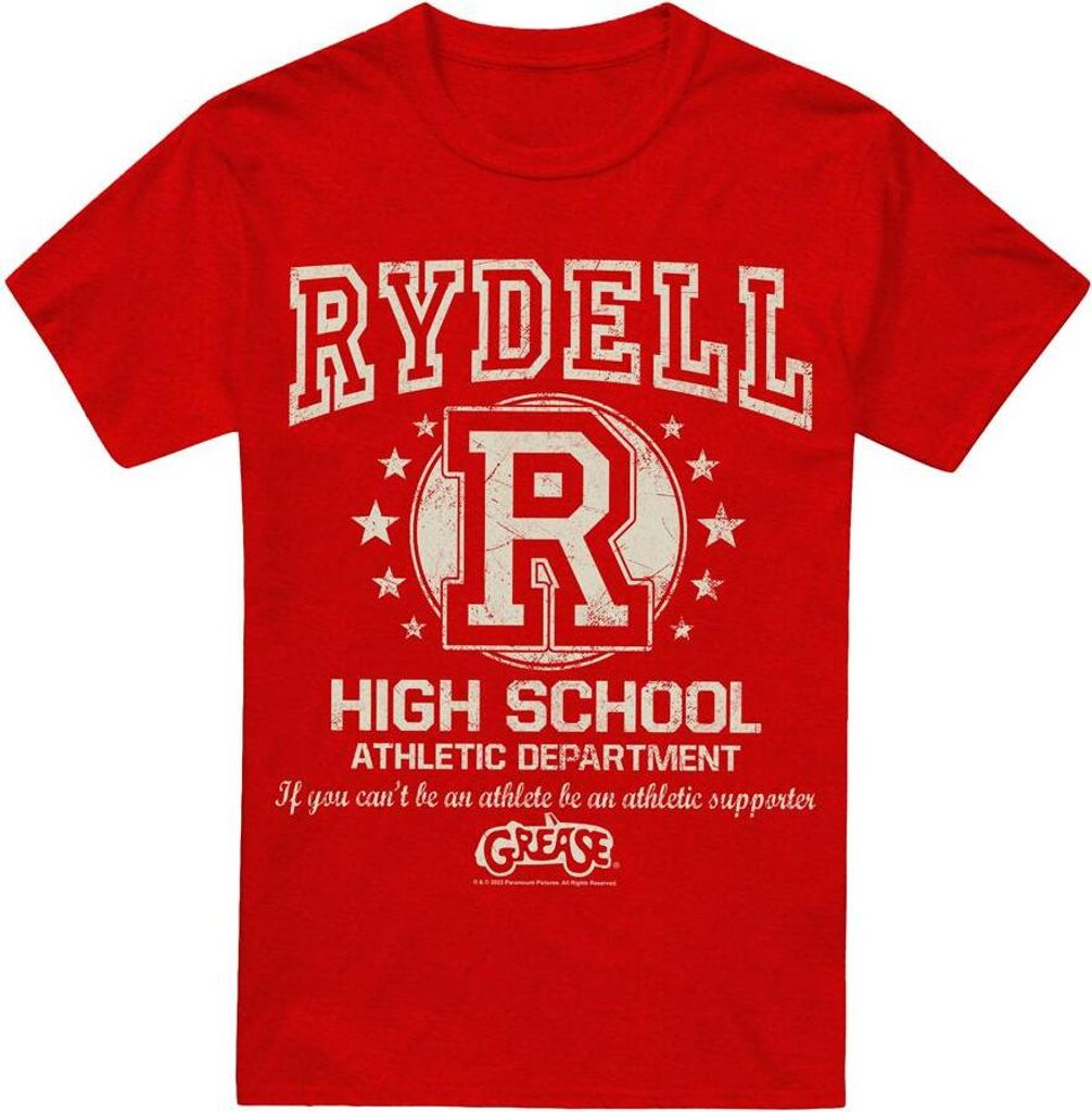 Grease - "Rydell High" T-Shirt für Herren/Damen Uni TV15254 (XL) (Rot)