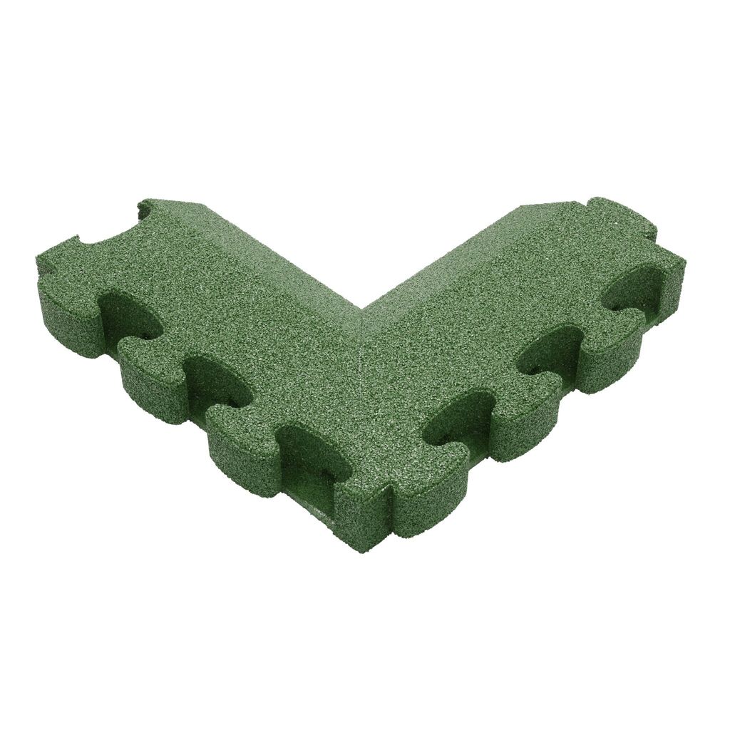 Gum-Tech Negatives Eckstück "Abgeschrägt" für Fallschutzplatten, Grün, 8 cm