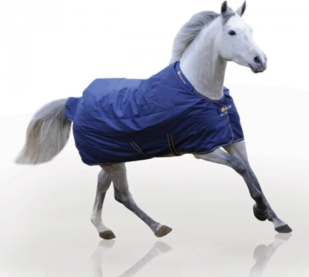 Bucas Irish Turnout Light 50g: Coperta da Esterno Navy Oro 120cm