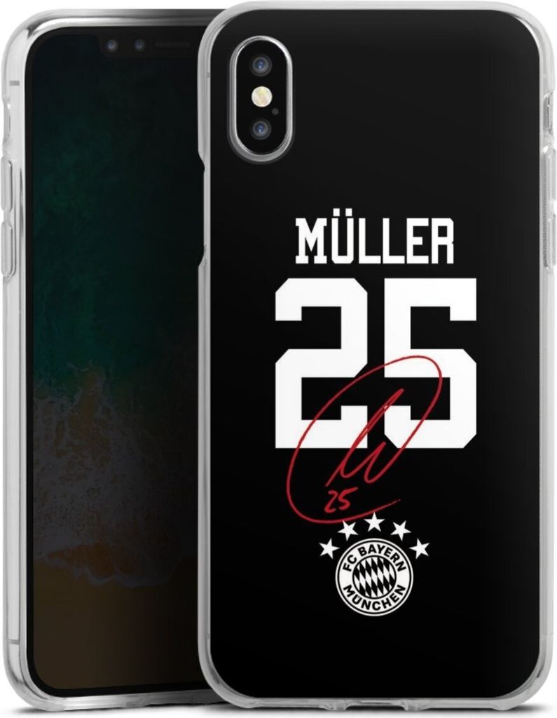 DeinDesign Handyhülle für Apple iPhone X Silikon Hülle Case Smartphone Schutzhülle FC Bayern München FCB Thomas Müller