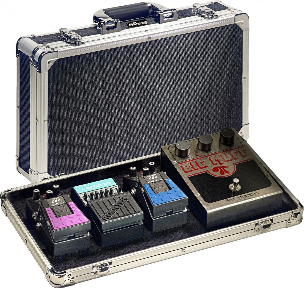 Stagg UPC-424 ABS- Koffer für Gitarrenbodeneffekte Effektpedale Eff...