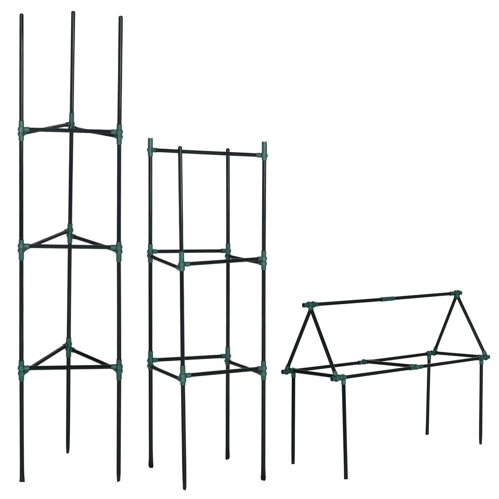 Outsunny plantenrek, set van 3, plantenhouder voor Productafbeelding 