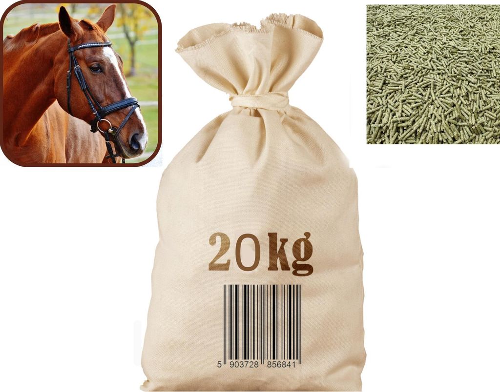 Alfalfa getrocknet für Pferde, Kaninchen, granuliert 20kg - Agro Brothers