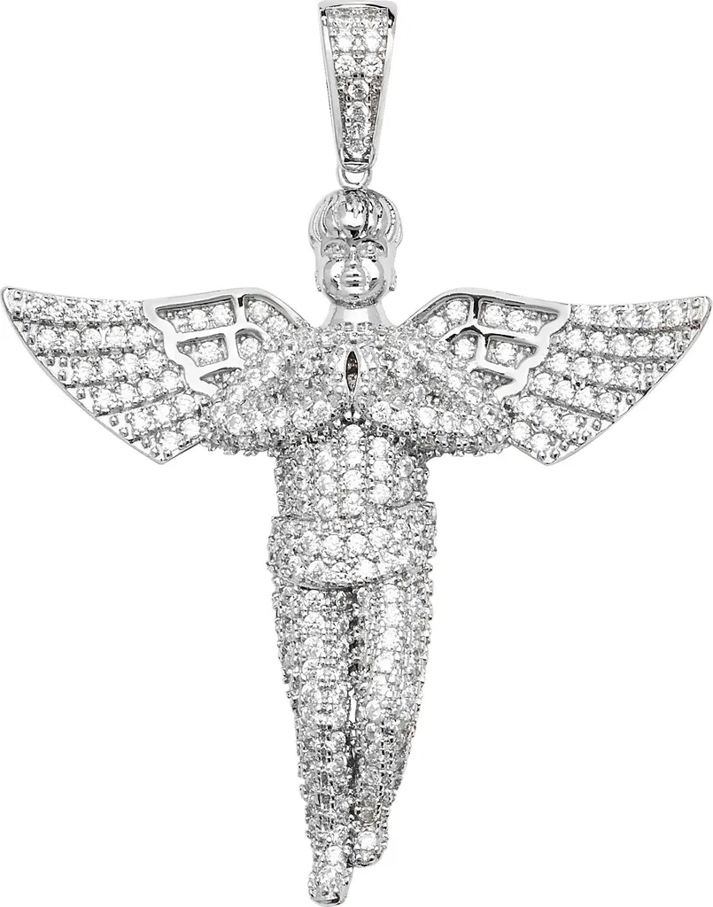 Pendentif argent 925 anti-allergie avec grand zirconium