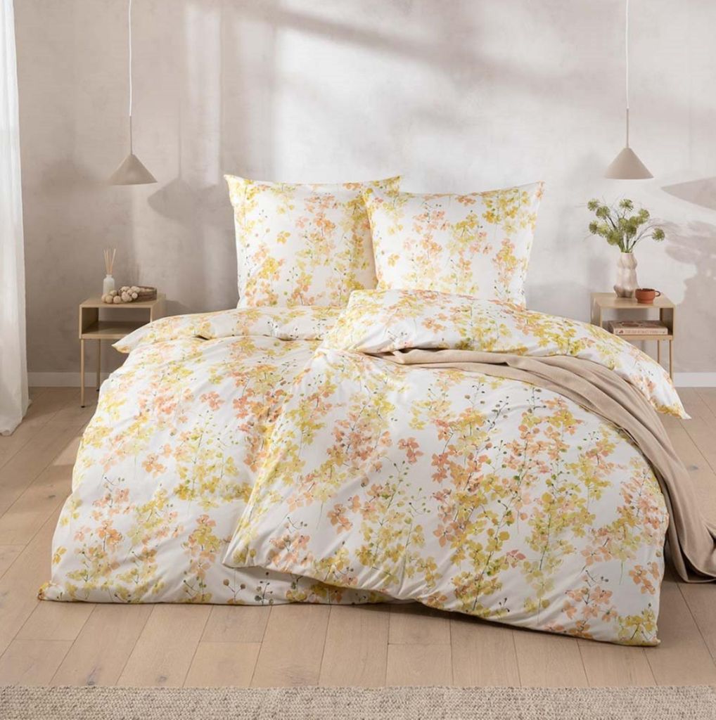 Estella Mako Interlock Jersey Bettwäsche Adeva gelb 135x200 Produktbild 