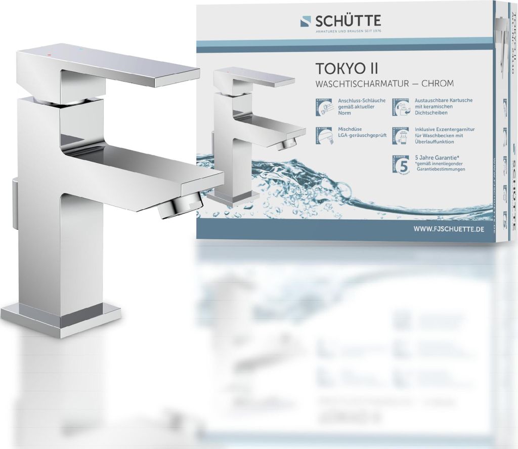 SCHÜTTE TOKYO II umyvadlová baterie s táhlem, vodovodní Obrázek produktu 