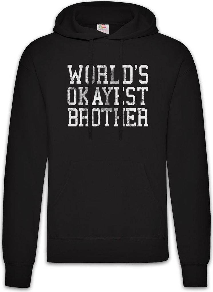 Urban Backwoods World's Okayest Brother, Herren Hoodie, Farbe: Schwarz, Größe: S