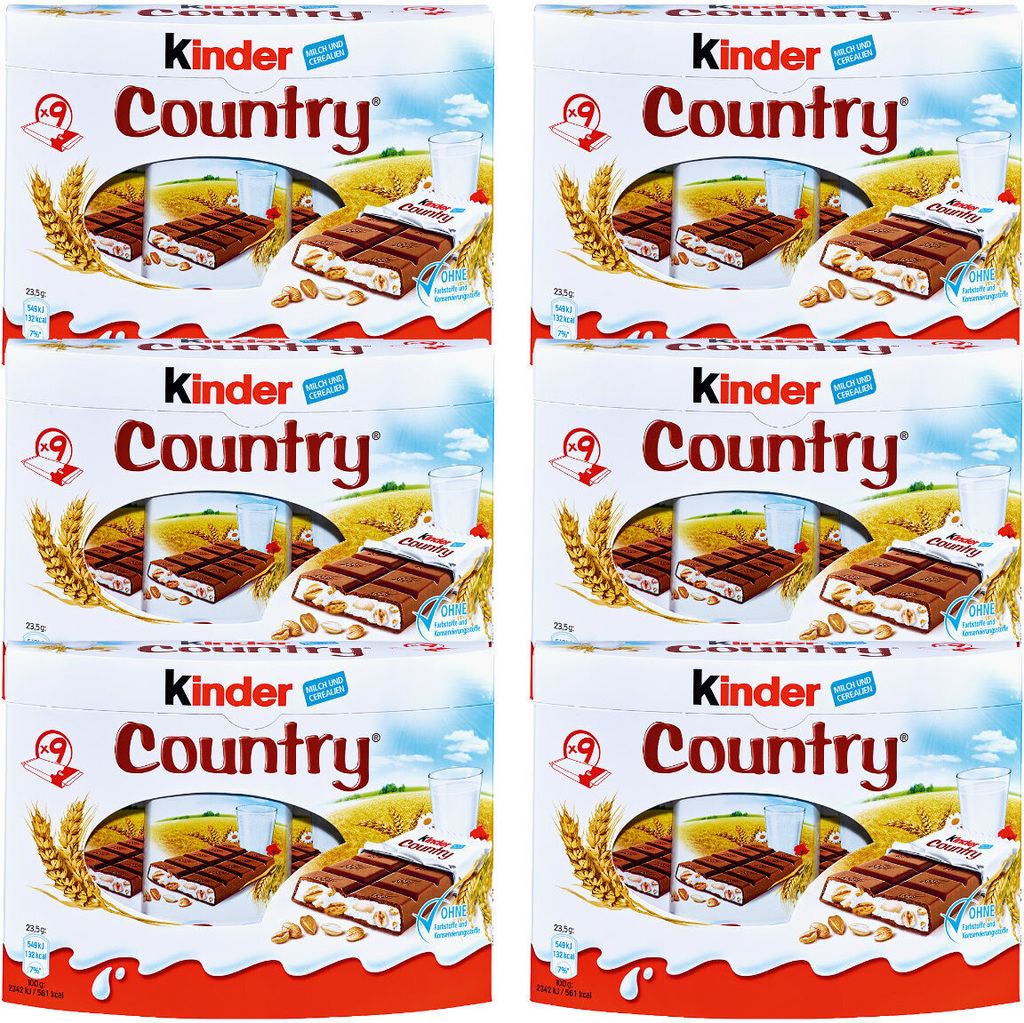Ferrero Kinder Country mliečna čokoláda s cereáliami 211g Obrázok produktu 