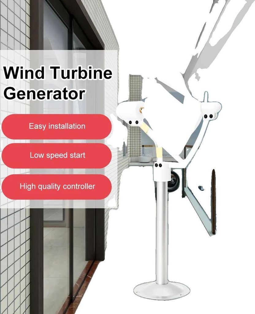 Miniatur-Spiral-Windturbine, niedrige Startwindgeschwindigkeit, langlebiges PAL-Material