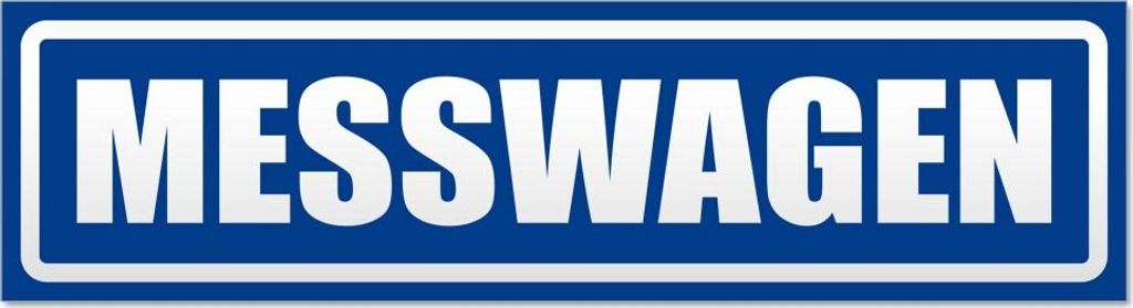 Messwagen invertiert Magnetschild Schild magnetisch