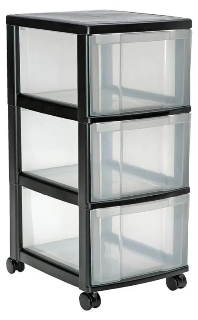 Tour de rangement Iris avec 3 tiroirs amovibles pour bureau et garage