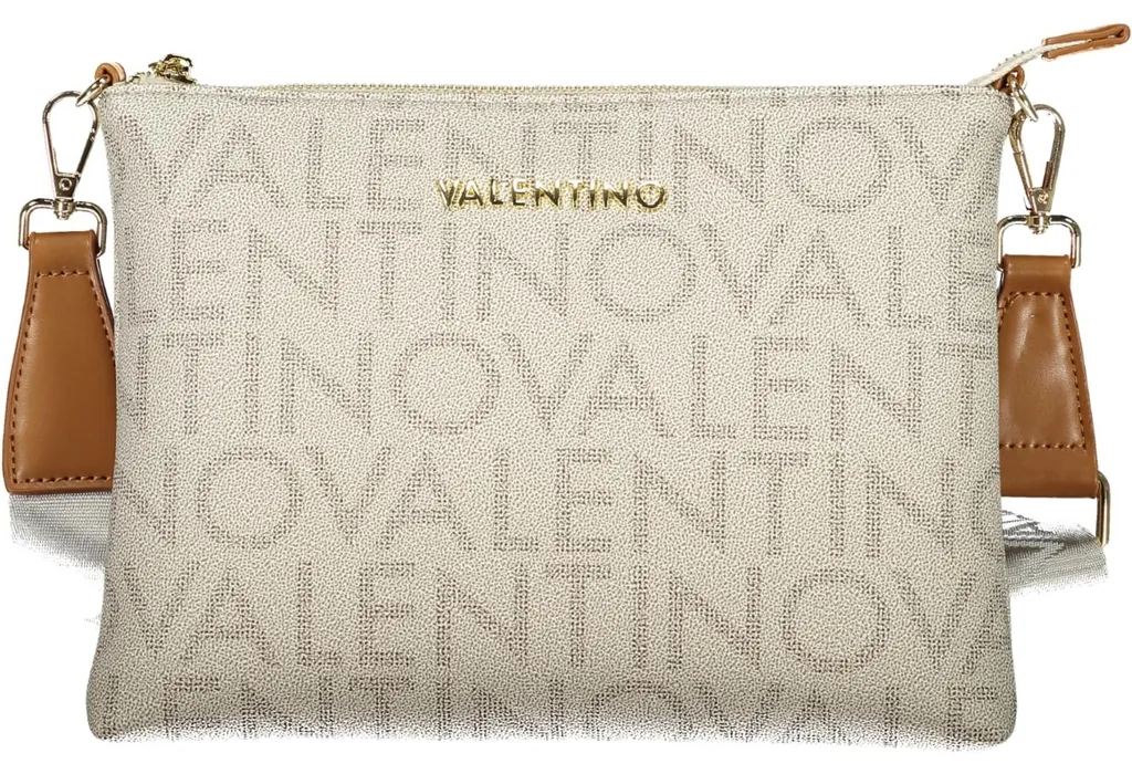 Sac pochette main beige pour femme, format compact avec bandoulière