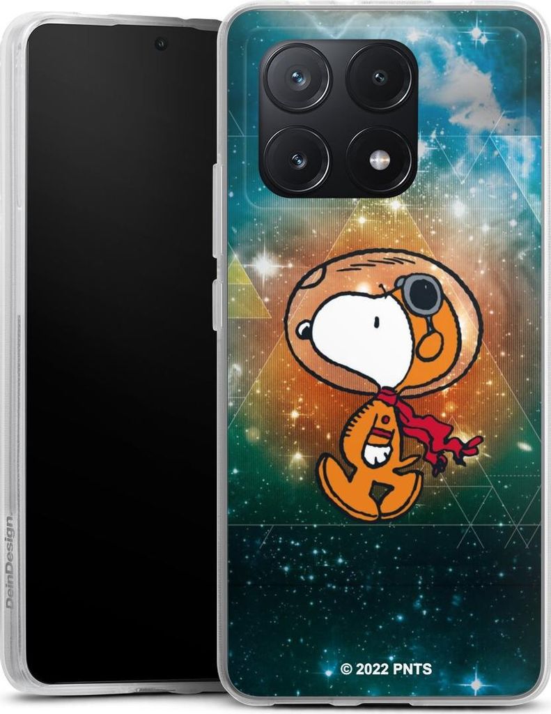 DeinDesign Handyhülle für Xiaomi Poco X6 Pro Silikon Hülle Case Smartphone Schutzhülle Astronaut Offizielles Lizenzprodukt Snoopy
