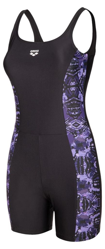 Arena Badeanzug Damen mit langen Bein (Slimkini), Farbe:Schwarz, Größe:S