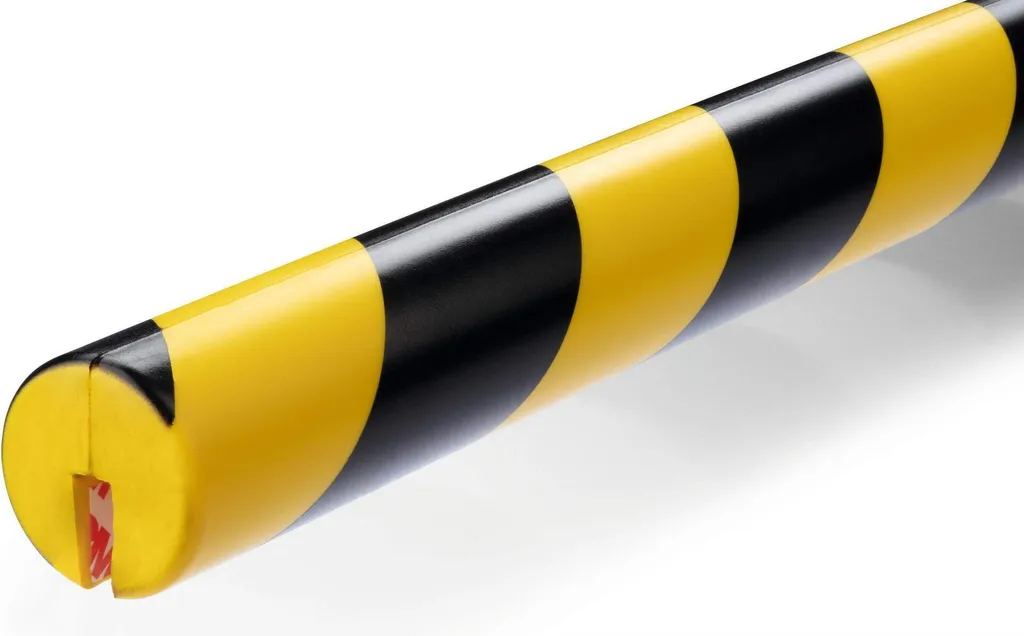 DURABLE Profilé de protection d'arêtes E8R jaune et noir de 1 mètre