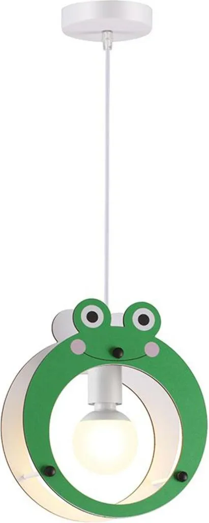 ACA Lighting FROGGY Suspension Enfant 1XE27 FARMA MDF Vert ZM441P25